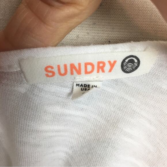 Sundry white Knit Peplum Tank Top 1 - Picture 5 of 6